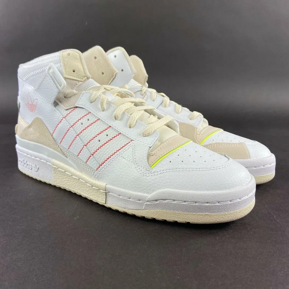 Adidas Men's Forum Exhibit Mid White Black Red Shoes GZ0946 Sizes 8 - 12 - Picture 4 of 9